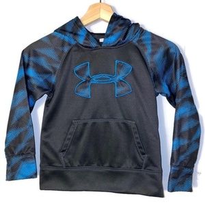 Under Armour Hoodie (Boy's 5)-Black, Electric Blue